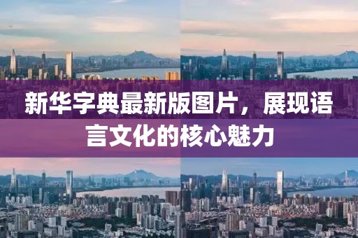 新华字典最新版图片，展现语言文化的核心魅力
