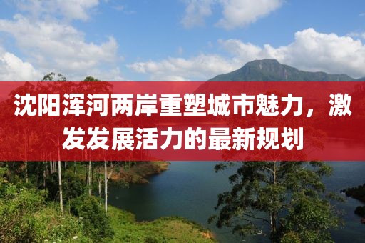 沈阳浑河两岸重塑城市魅力，激发发展活力的最新规划