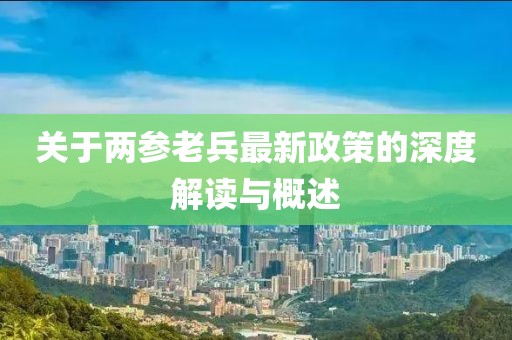 关于两参老兵最新政策的深度解读与概述