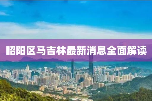 昭阳区马吉林最新消息全面解读