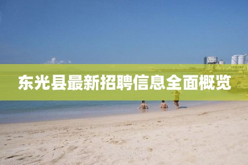 东光县最新招聘信息全面概览