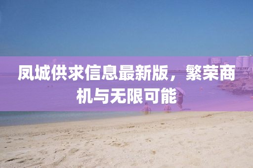 凤城供求信息最新版，繁荣商机与无限可能