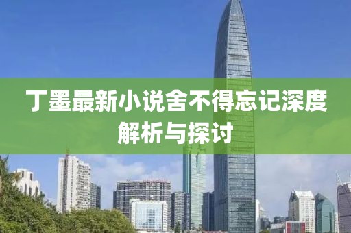 丁墨最新小说舍不得忘记深度解析与探讨