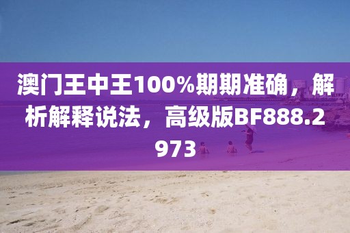 澳门王中王100%期期准确，解析解释说法，高级版BF888.2973