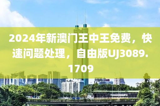 2024年新澳门王中王免费，快速问题处理，自由版UJ3089.1709