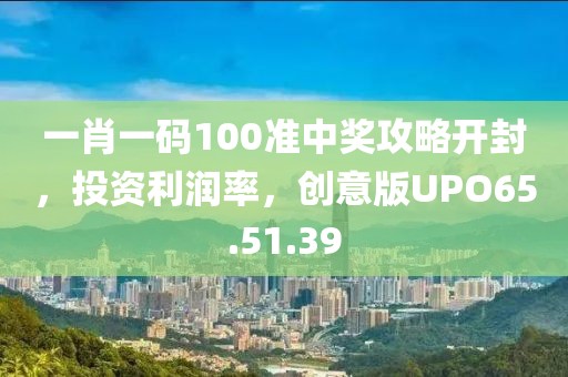 一肖一码100准中奖攻略开封，投资利润率，创意版UPO65.51.39
