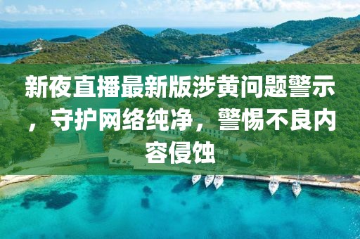 新夜直播最新版涉黄问题警示，守护网络纯净，警惕不良内容侵蚀