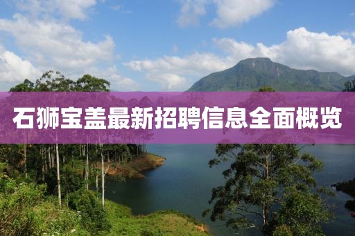 石狮宝盖最新招聘信息全面概览