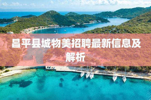 昌平县城物美招聘最新信息及解析