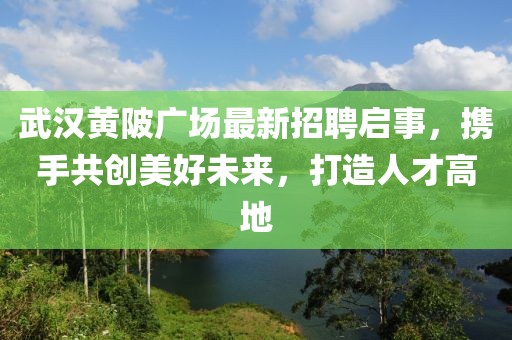 武汉黄陂广场最新招聘启事，携手共创美好未来，打造人才高地
