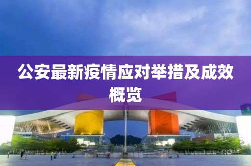 公安最新疫情应对举措及成效概览