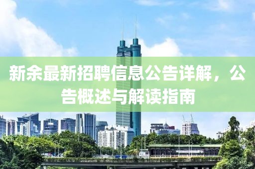 新余最新招聘信息公告详解，公告概述与解读指南