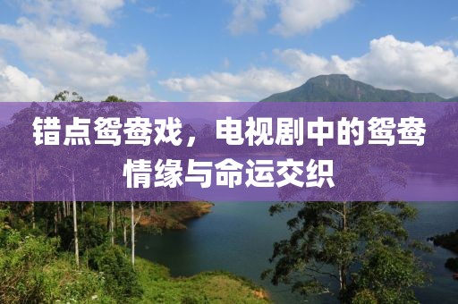 错点鸳鸯戏，电视剧中的鸳鸯情缘与命运交织