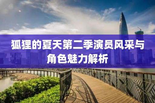 狐狸的夏天第二季演员风采与角色魅力解析