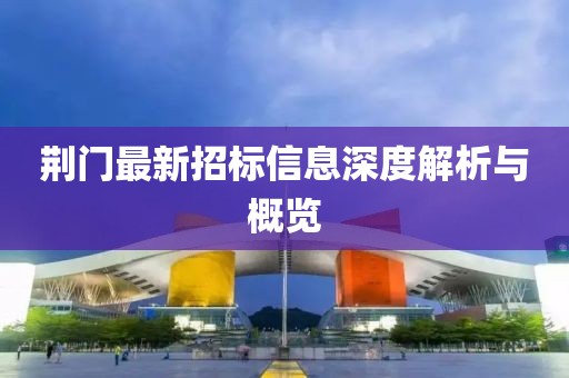 荆门最新招标信息深度解析与概览