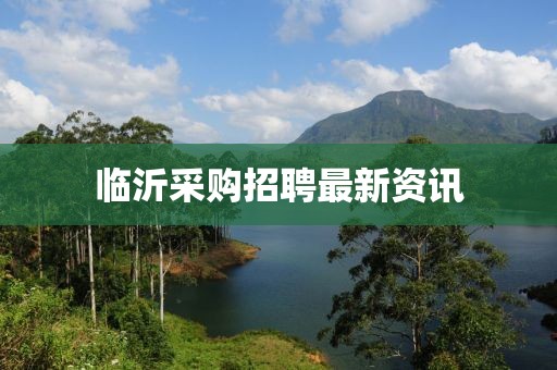 临沂采购招聘最新资讯