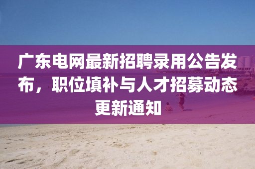 广东电网最新招聘录用公告发布，职位填补与人才招募动态更新通知