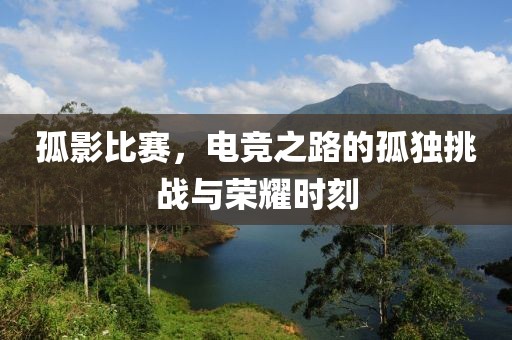 孤影比赛，电竞之路的孤独挑战与荣耀时刻