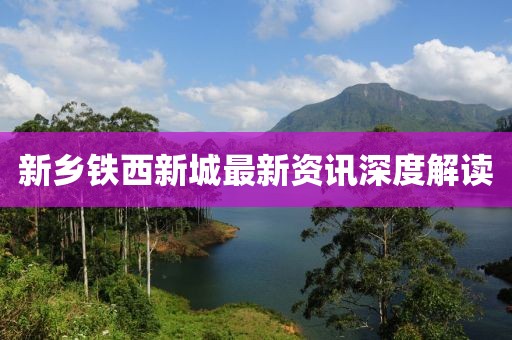 新乡铁西新城最新资讯深度解读