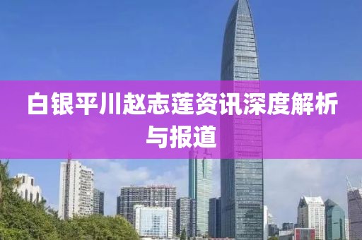 白银平川赵志莲资讯深度解析与报道