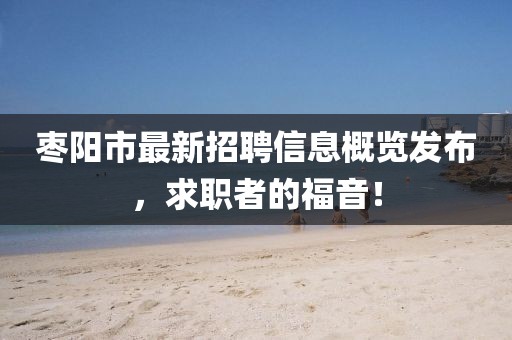 枣阳市最新招聘信息概览发布，求职者的福音！