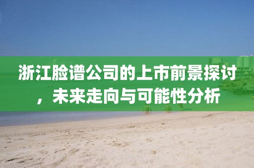 浙江脸谱公司的上市前景探讨，未来走向与可能性分析