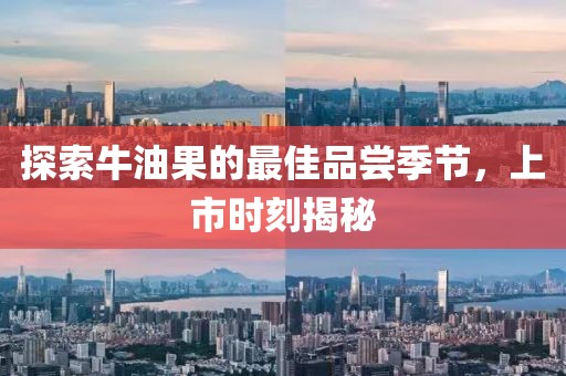 探索牛油果的最佳品尝季节，上市时刻揭秘