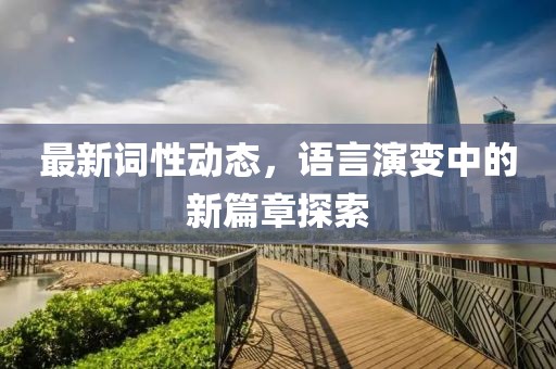 最新词性动态，语言演变中的新篇章探索