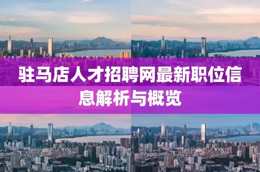驻马店人才招聘网最新职位信息解析与概览