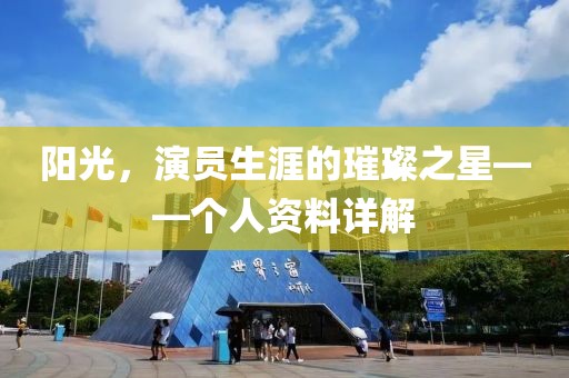 阳光，演员生涯的璀璨之星——个人资料详解