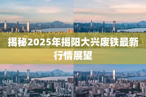 揭秘2025年揭阳大兴废铁最新行情展望