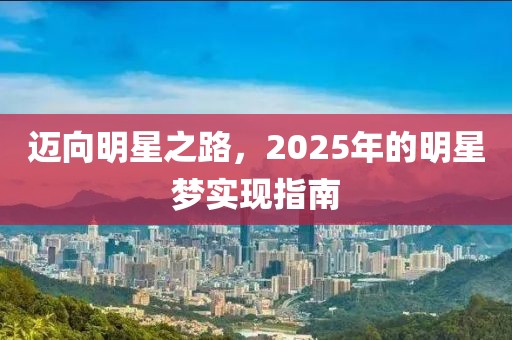 迈向明星之路，2025年的明星梦实现指南