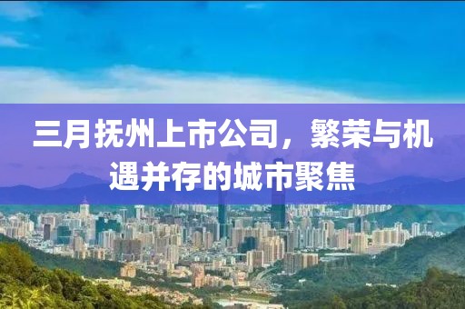 三月抚州上市公司，繁荣与机遇并存的城市聚焦