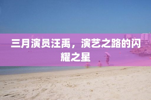 三月演员汪禹，演艺之路的闪耀之星