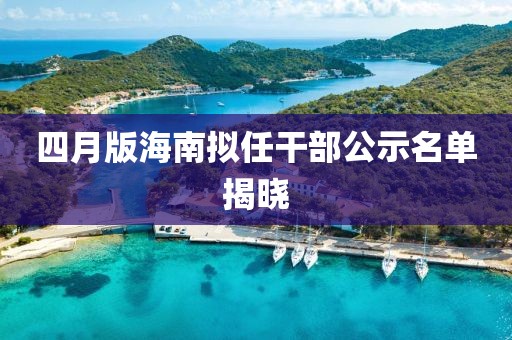 四月版海南拟任干部公示名单揭晓