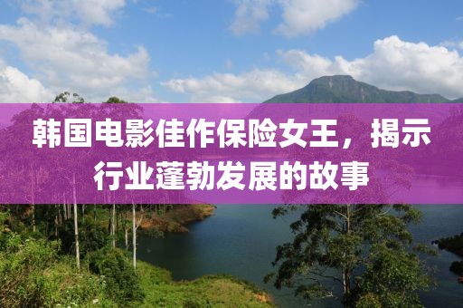 韩国电影佳作保险女王，揭示行业蓬勃发展的故事