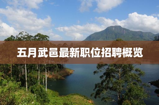 五月武邑最新职位招聘概览
