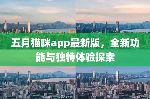 五月猫咪app最新版，全新功能与独特体验探索