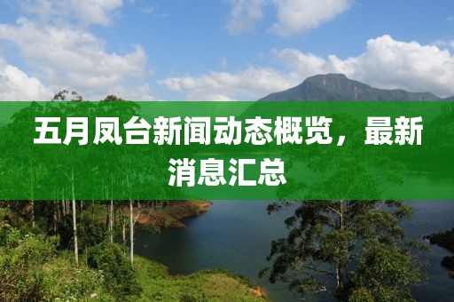 五月凤台新闻动态概览，最新消息汇总
