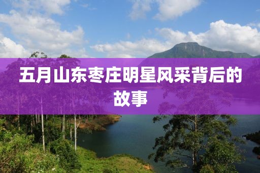 五月山东枣庄明星风采背后的故事