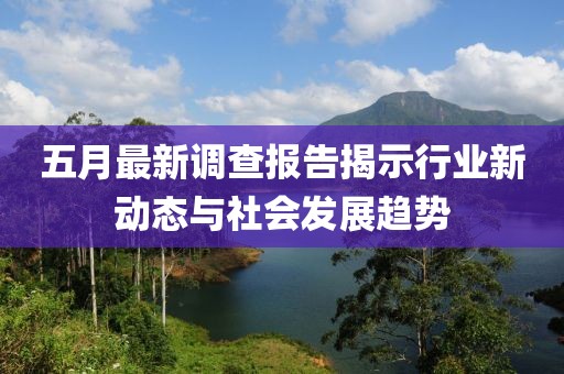 五月最新调查报告揭示行业新动态与社会发展趋势