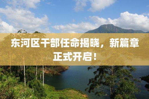 东河区干部任命揭晓，新篇章正式开启！