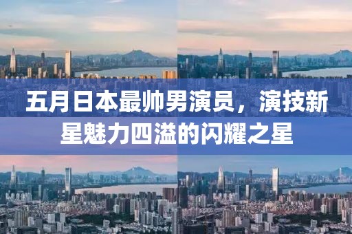 五月日本最帅男演员，演技新星魅力四溢的闪耀之星