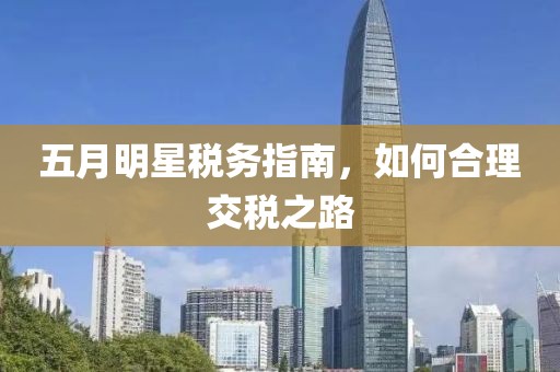 五月明星税务指南，如何合理交税之路
