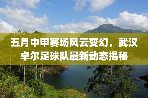 五月中甲赛场风云变幻，武汉卓尔足球队最新动态揭秘