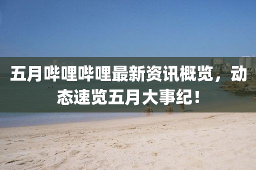 五月哔哩哔哩最新资讯概览，动态速览五月大事纪！