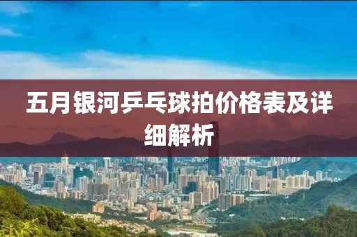 五月银河乒乓球拍价格表及详细解析