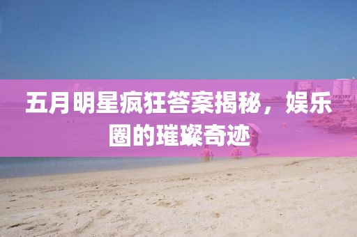 五月明星疯狂答案揭秘，娱乐圈的璀璨奇迹