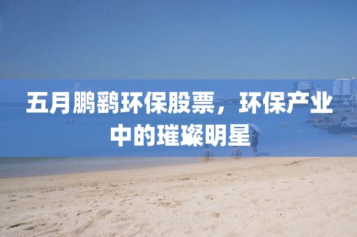 五月鹏鹞环保股票，环保产业中的璀璨明星