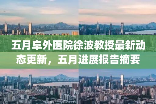 五月阜外医院徐波教授最新动态更新，五月进展报告摘要